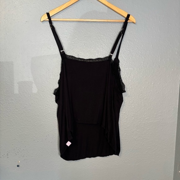 Savage x Fenty Women's Black Lace Cropped Sleep Cami Size 2X Loungewear Pjs - Picture 7 of 9